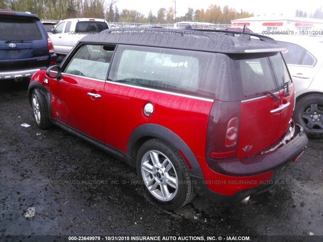 WMWZG3C53CTY37563 - 2012 MINI COOPER S CLUBMAN RED photo 3