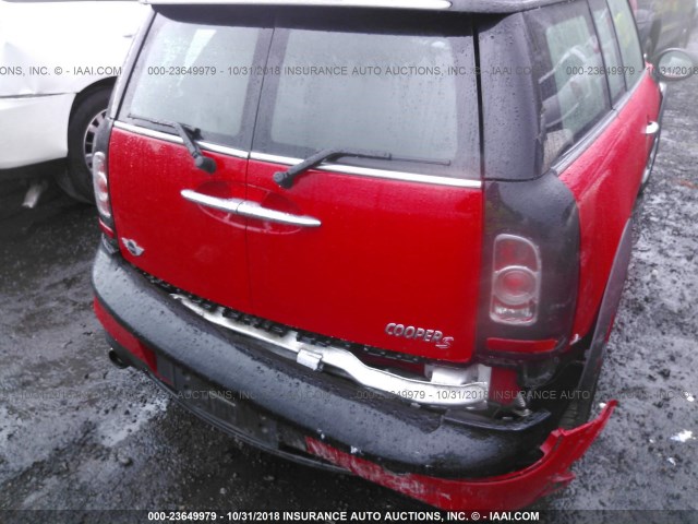 WMWZG3C53CTY37563 - 2012 MINI COOPER S CLUBMAN RED photo 6