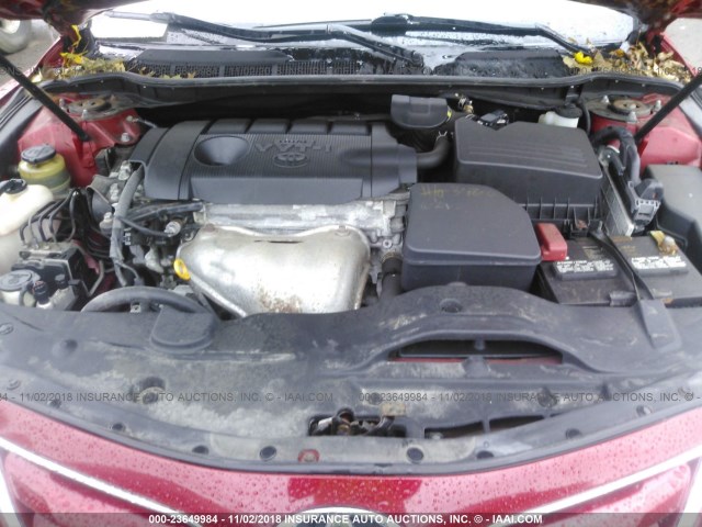 4T1BF3EK3BU668224 - 2011 TOYOTA CAMRY SE/LE/XLE RED photo 10