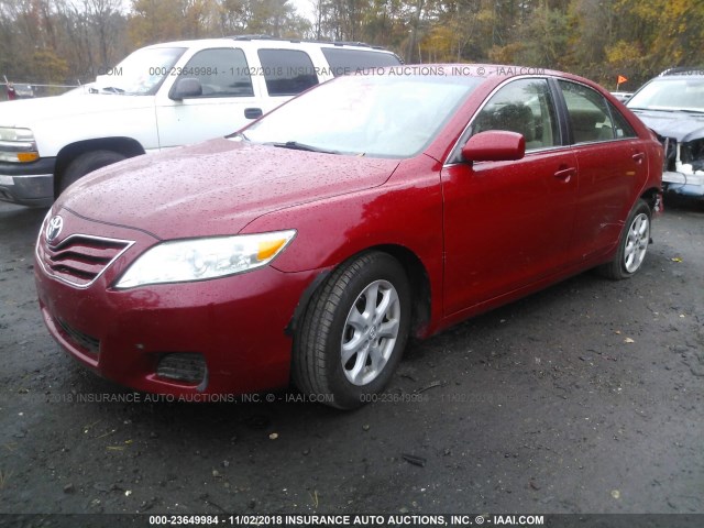 4T1BF3EK3BU668224 - 2011 TOYOTA CAMRY SE/LE/XLE RED photo 2