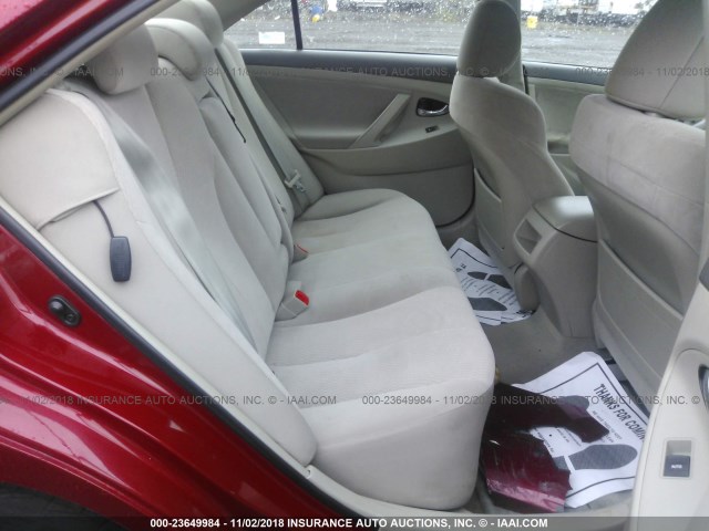 4T1BF3EK3BU668224 - 2011 TOYOTA CAMRY SE/LE/XLE RED photo 8