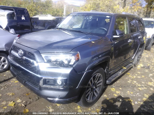 JTEBU5JR6F5225375 - 2015 TOYOTA 4RUNNER SR5/LIMITED/TRAIL/TRD PRO GRAY photo 2