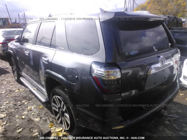 JTEBU5JR6F5225375 - 2015 TOYOTA 4RUNNER SR5/LIMITED/TRAIL/TRD PRO GRAY photo 3