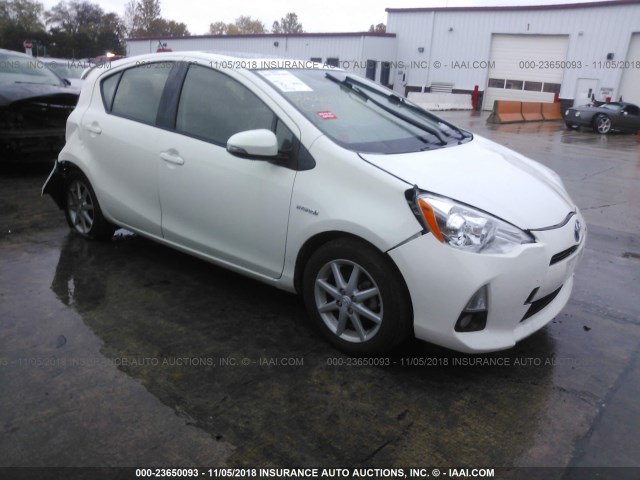 JTDKDTB34E1082063 - 2014 TOYOTA PRIUS C WHITE photo 1