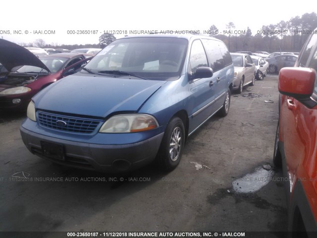 2FMZA51401BA25690 - 2001 FORD WINDSTAR BLUE photo 2