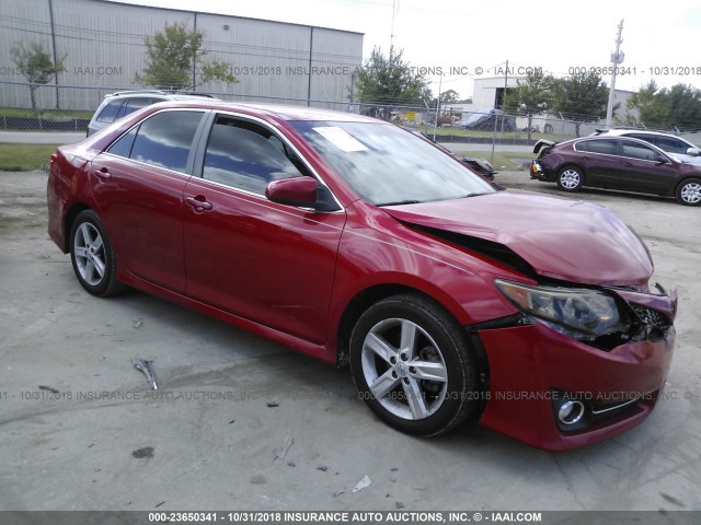 4T1BF1FK0CU516731 - 2012 TOYOTA CAMRY SE/LE/XLE RED photo 1