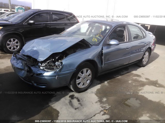 1FAFP56S25A181914 - 2005 FORD TAURUS SEL BLUE photo 2