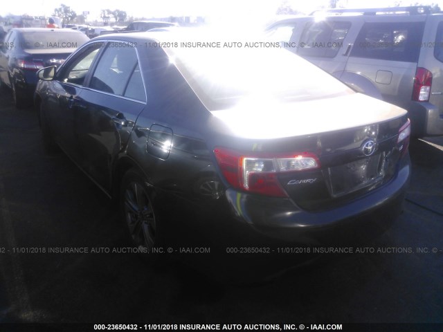 4T4BF1FK0CR240878 - 2012 TOYOTA CAMRY SE/LE/XLE BLACK photo 3