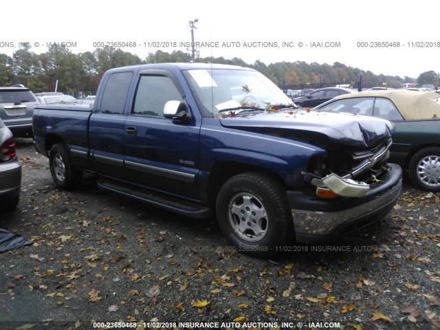 2GCEC19T921306234 - 2002 CHEVROLET SILVERADO C1500 BLUE photo 1