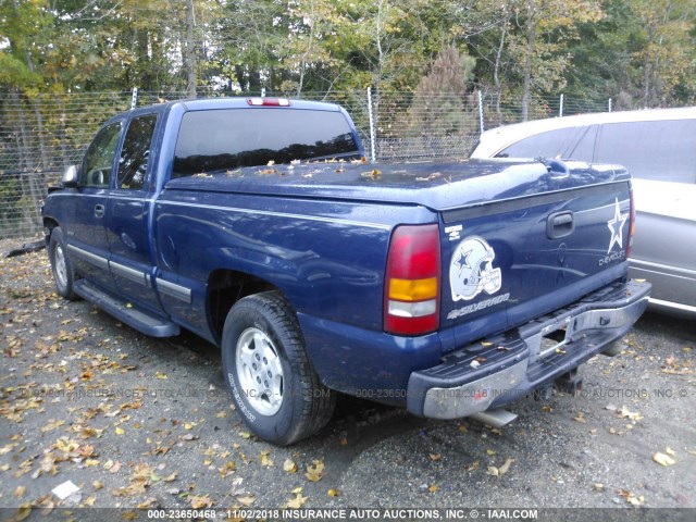 2GCEC19T921306234 - 2002 CHEVROLET SILVERADO C1500 BLUE photo 3