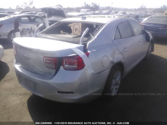 1G11D5RR0DF108363 - 2013 CHEVROLET MALIBU 1LT SILVER photo 4