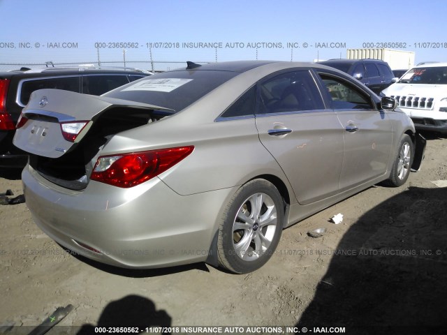 5NPEC4AC9CH320468 - 2012 HYUNDAI SONATA SE/LIMITED GOLD photo 4