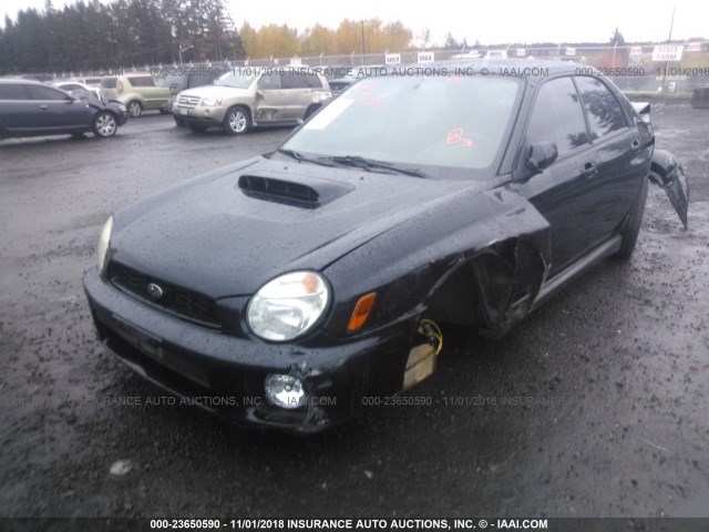 JF1GD29683H507455 - 2003 SUBARU IMPREZA WRX BLACK photo 2