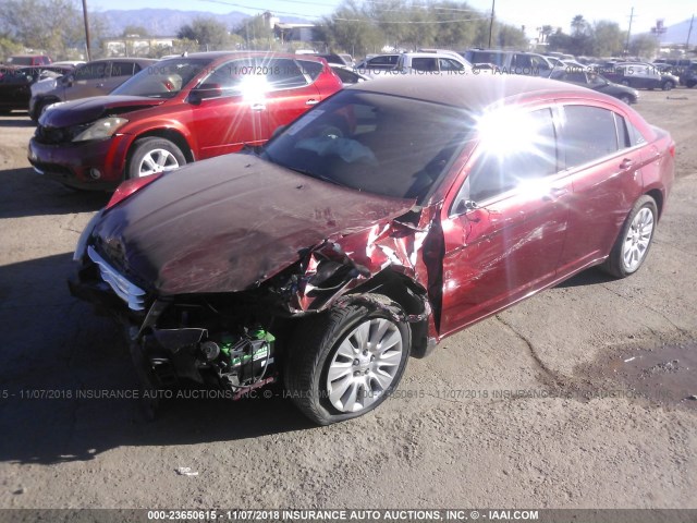 1C3CCBAB2EN210694 - 2014 CHRYSLER 200 LX RED photo 2