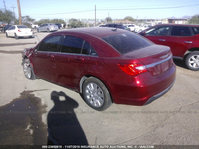 1C3CCBAB2EN210694 - 2014 CHRYSLER 200 LX RED photo 3