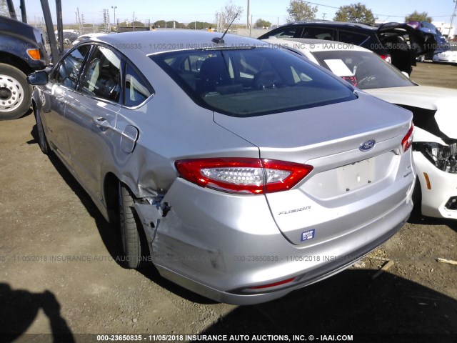 3FA6P0LU4ER379991 - 2014 FORD FUSION SE HYBRID SILVER photo 3