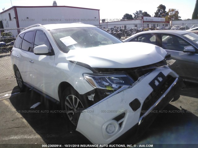 5N1AR2MN9GC603965 - 2016 NISSAN PATHFINDER S/SV/SL/PLATINUM WHITE photo 1