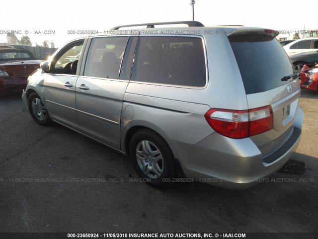 5FNRL38627B441892 - 2007 HONDA ODYSSEY EXL SILVER photo 3