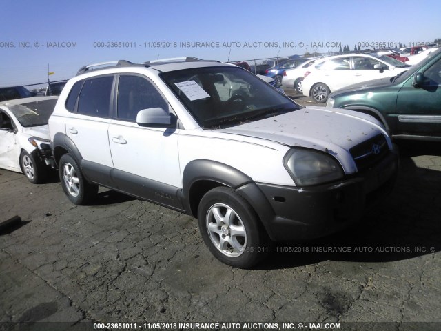 KM8JN12D35U131737 - 2005 HYUNDAI TUCSON GLS/LX WHITE photo 1