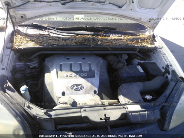 KM8JN12D35U131737 - 2005 HYUNDAI TUCSON GLS/LX WHITE photo 10