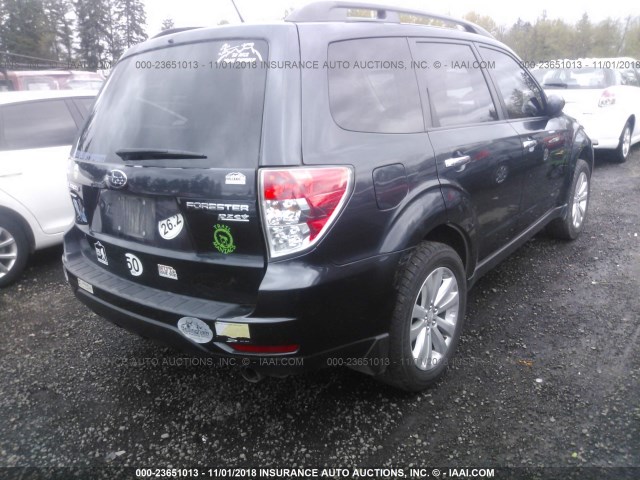 JF2SHAFC1DH435692 - 2013 SUBARU FORESTER LIMITED GRAY photo 4