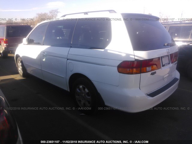 5FNRL18044B000471 - 2004 HONDA ODYSSEY EXL WHITE photo 3