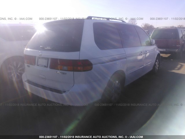 5FNRL18044B000471 - 2004 HONDA ODYSSEY EXL WHITE photo 4