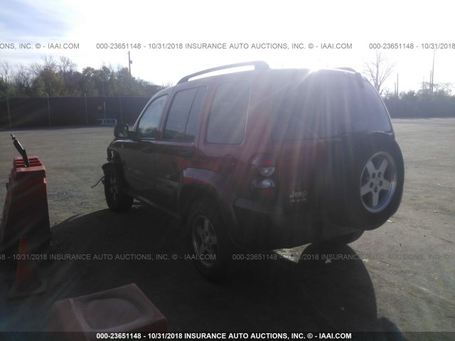 1J4GL38K55W656612 - 2005 JEEP LIBERTY RENEGADE RED photo 3