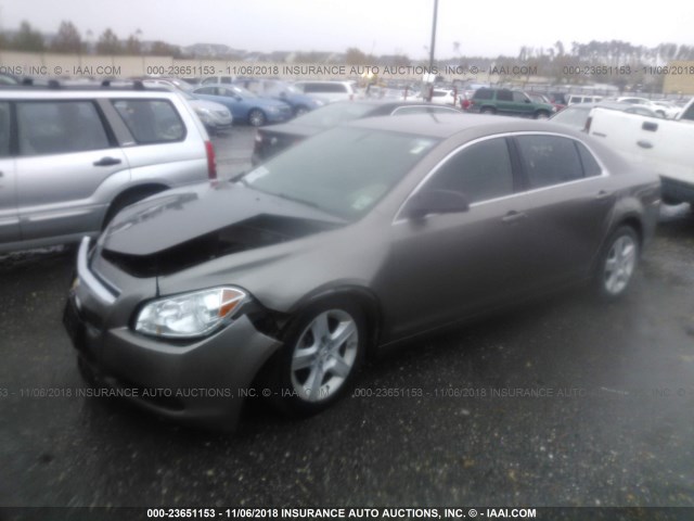 1G1ZB5E18BF320711 - 2011 CHEVROLET MALIBU LS BROWN photo 2