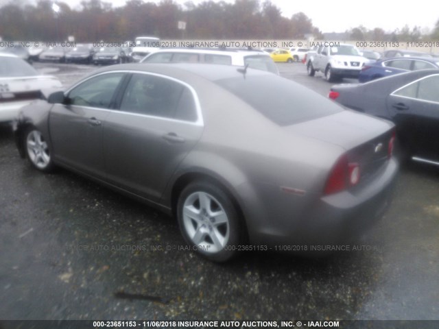 1G1ZB5E18BF320711 - 2011 CHEVROLET MALIBU LS BROWN photo 3