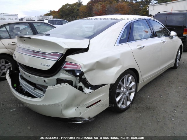 3LN6L2J95ER836285 - 2014 LINCOLN MKZ TAN photo 4