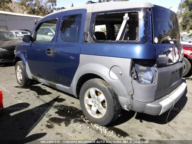 5J6YH28543L012883 - 2003 HONDA ELEMENT EX Navy photo 3