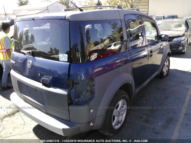 5J6YH28543L012883 - 2003 HONDA ELEMENT EX Navy photo 4