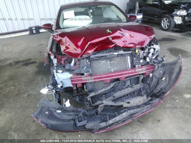3FA6P0G79DR379018 - 2013 FORD FUSION S RED photo 6