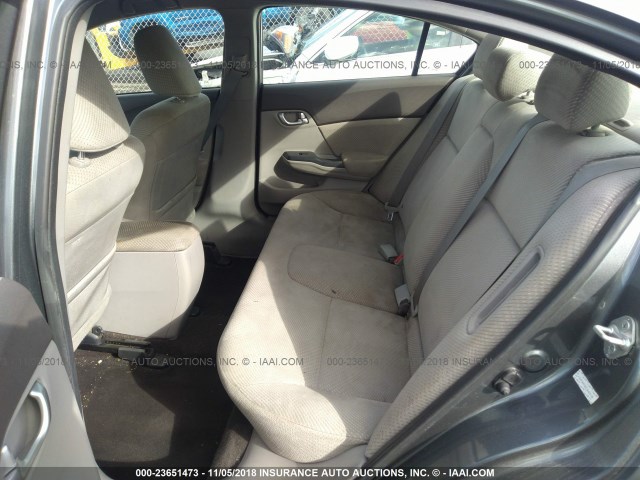 JHMFB4F25CS005139 - 2012 HONDA CIVIC HYBRID GRAY photo 8