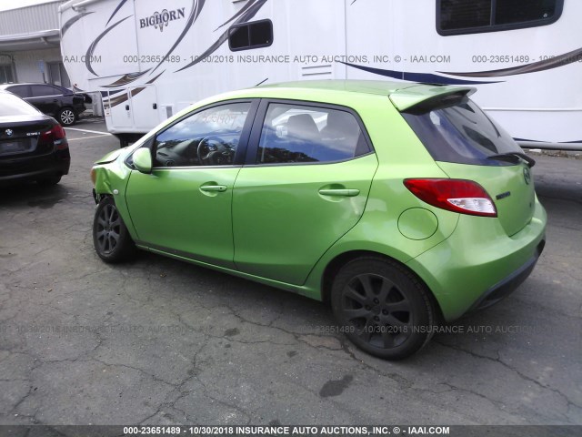 JM1DE1HYXB0112424 - 2011 MAZDA MAZDA2 GREEN photo 3