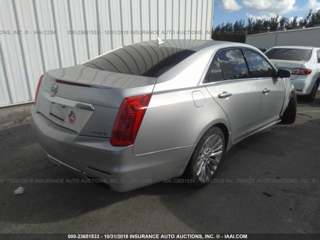 1G6AR5SX2E0155001 - 2014 CADILLAC CTS LUXURY COLLECTION SILVER photo 4