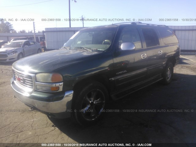 1GKEC16T72J203375 - 2002 GMC YUKON XL C1500 GREEN photo 2