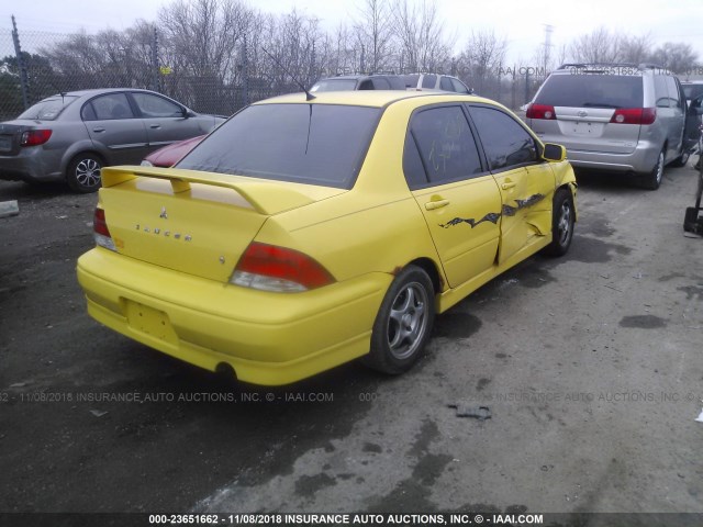 JA3AJ86E83U021418 - 2003 MITSUBISHI LANCER OZ RALLY YELLOW photo 4