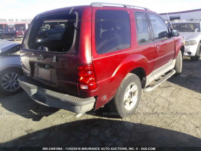 1FMYU60E62UA95502 - 2002 FORD EXPLORER SPORT RED photo 4