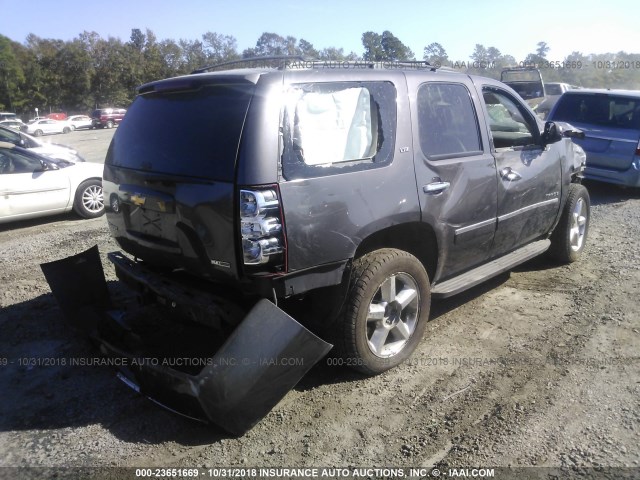 1GNUKCE06AR231348 - 2010 CHEVROLET TAHOE K1500 LTZ GRAY photo 4