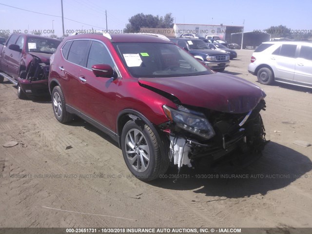 5N1AT2MT7EC780768 - 2014 NISSAN ROGUE S/SL/SV RED photo 1