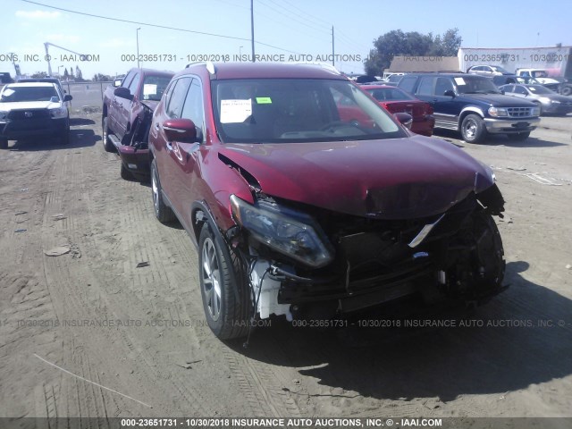 5N1AT2MT7EC780768 - 2014 NISSAN ROGUE S/SL/SV RED photo 6