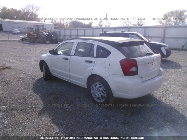 1B3HB48BX7D552006 - 2007 DODGE CALIBER SXT WHITE photo 3