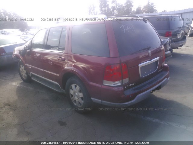 5LMEU68H34ZJ07741 - 2004 LINCOLN AVIATOR 勃艮第红 照片 3