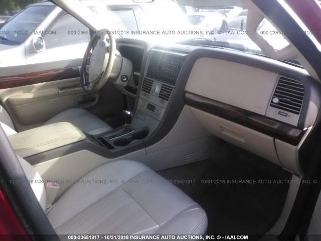 5LMEU68H34ZJ07741 - 2004 LINCOLN AVIATOR 勃艮第红 照片 5