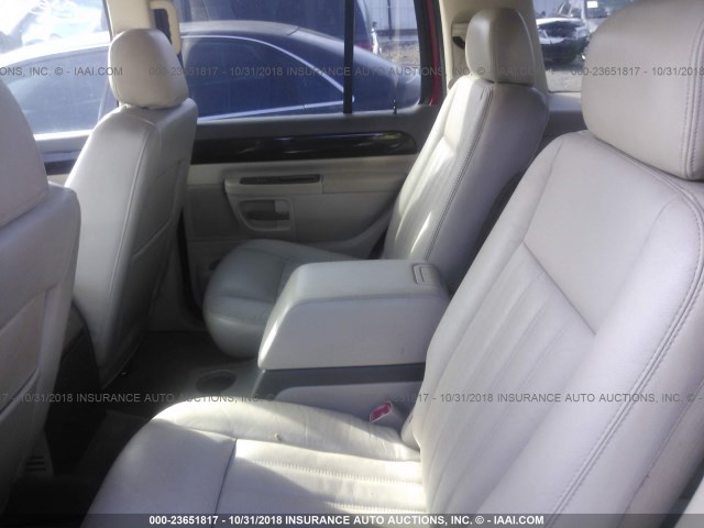 5LMEU68H34ZJ07741 - 2004 LINCOLN AVIATOR 勃艮第红 照片 8