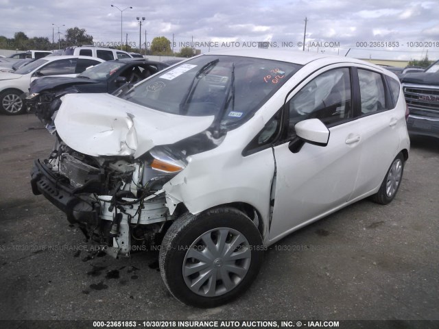 3N1CE2CP7FL384909 - 2015 NISSAN VERSA NOTE S/S PLUS/SV/SL/SR WHITE photo 2