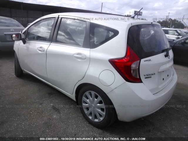 3N1CE2CP7FL384909 - 2015 NISSAN VERSA NOTE S/S PLUS/SV/SL/SR WHITE photo 3
