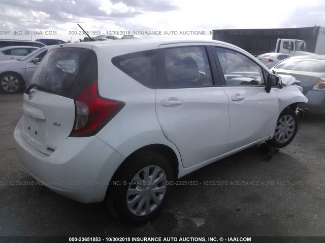 3N1CE2CP7FL384909 - 2015 NISSAN VERSA NOTE S/S PLUS/SV/SL/SR WHITE photo 4
